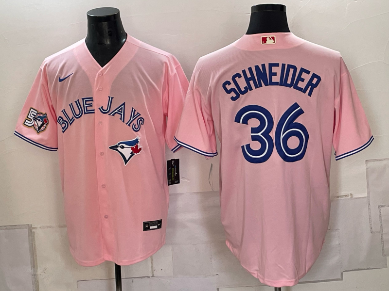 Men 2026 Toronto Blue Jays #36 Schneider pink Game Nike MLB Jersey 0907002->toronto blue jays->MLB Jersey